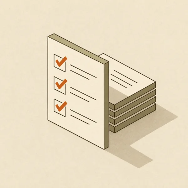 Ilustração conceitual: Checklist de publicação