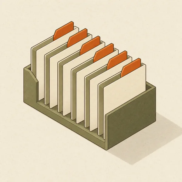 Ilustração conceitual: Organizador do catálogo